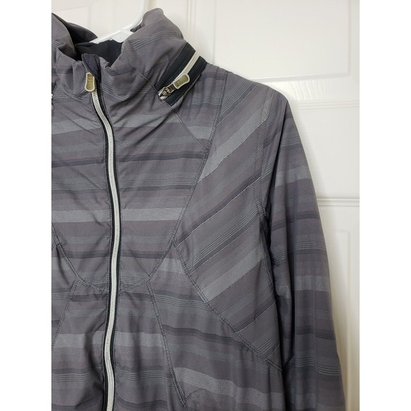 Lululemon Run Hustle Jacket Cool Poncho Stripe 8 MARK ON SLEEVE - Picture 4 of 13